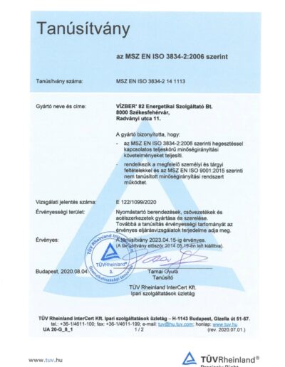 TÜV 2. tanúsítvány MSZ EN ISO 3834-2 2020.08.04-page-001